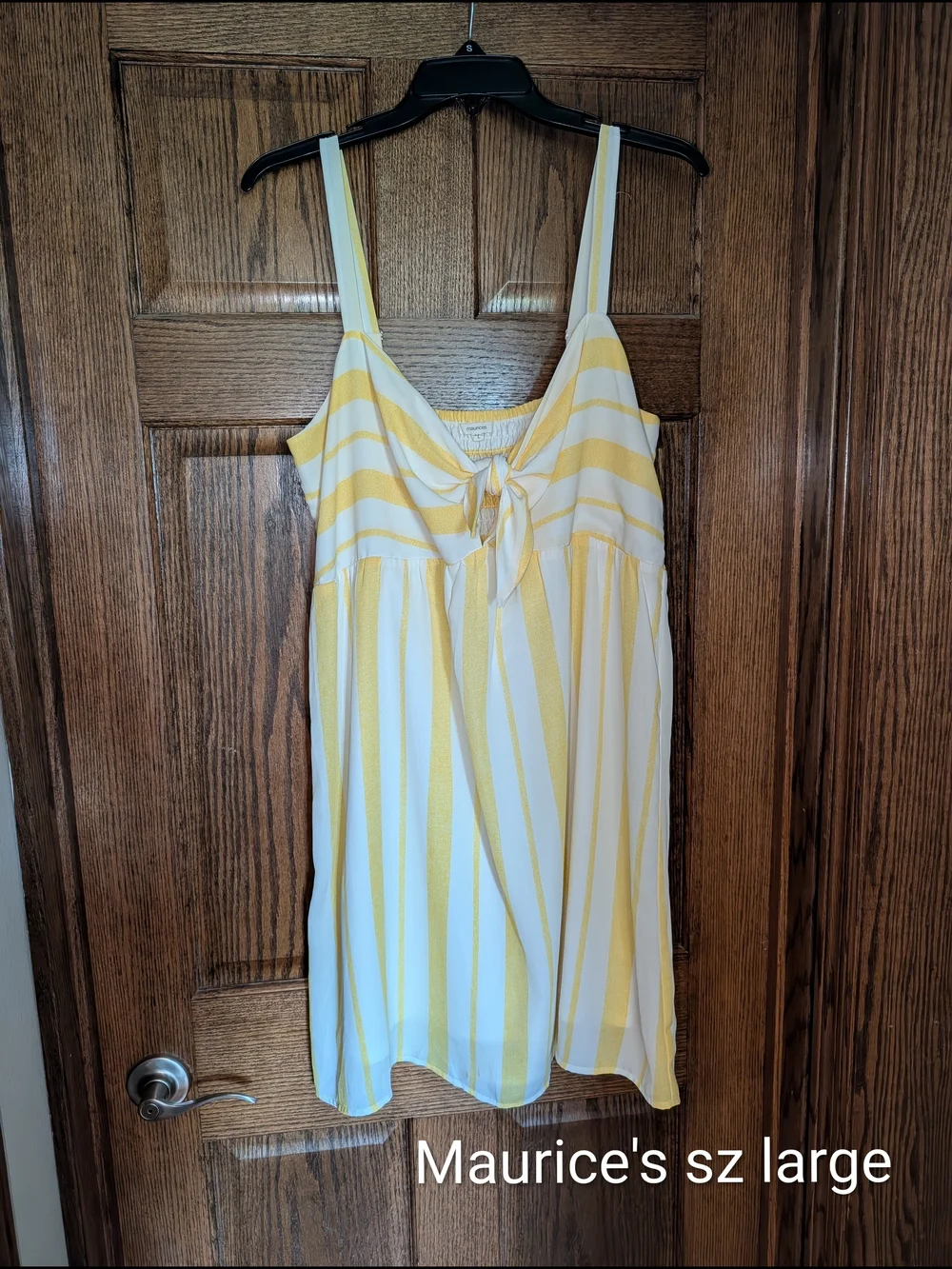 Maurices Yellow and White Striped Mini Dress